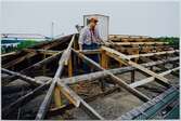 Gjuteriets takrestaurering, reparation av taket över sandsilon
