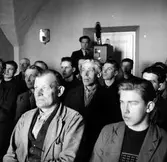 En filmvisning för arbetarna på Nääs Fabriker.