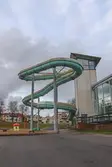 Baksidan på simhallen i Linköping