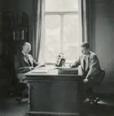 Personalen i arbete. Överingenjör Carl Bredin. Korrespond. Börje Swanberg.
Borås Mekaniska Verkstad.