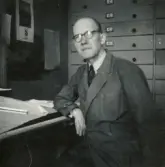 Personalen i arbete. Ingenjör Petrus Forsling.
Borås Mekaniska Verkstad.