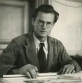 Personalen i arbete. Ingenjör Kurt Larsson.
Borås Mekaniska Verkstad.