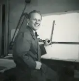 Personalen i arbete. Ritare Gunnar Pelkonen.
Borås Mekaniska Verkstad.