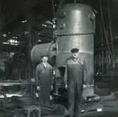 Personalen i arbete. Gunnar Johansson, Hugo Johansson.
Borås Mekaniska Verkstad.