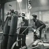 Axel Nylander i verkstaden. Borås Mekaniska Verkstad.