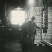 Axel Nylander i verkstaden. Borås Mekaniska Verkstad.