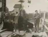 Montage av spel för dammlucka Vargön år 1929.
Tillverkad av Borås Mekaniska Verkstad.