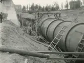 Finnforsens kraftverk år 1911. Montage, turbintub.
Tillverkad av Borås Mekaniska Verkstad.