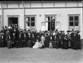 Baptisternas kyrksal Betaniasalen. Salen låg i hörnet Engelbrektsgatan-Drottninggatan och användes till 1918, då Tabernaklet invigdes.