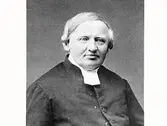 Prosten Fredrik Wilhelm Lindskog, född 1813, död 1879. Var bl a predikant vid Varbergs länshäkte 1840-1845. 1870 ca. Fotografiet reprofotograferades av Ranch 1898.