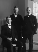 Tre män, bild antagligen tagen vid mönstringen omkring 1914.

Från vänster: Natanael Gustafsson, Ludvig Andersson, Helge Stenström. Alla kommer från Maryd.