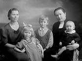 Familjebild. Komminister Frans Erghardt med familj; fru och tre barn.
