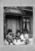 Västerås, Emaus.
Familjen Svartz besök hos Direktör Janne Lundin på Emaus gård, 1902.