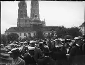 Folksamling i Universitetsparken, Uppsala