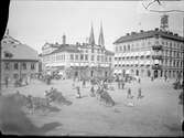 Stora Torget mot Uppsala domkyrka, Uppland