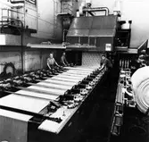 Interörbild från tryckeriet på Alingsås Bomullsväveri.