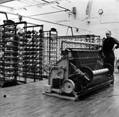 Alingsås Bomullsväveri, Nya fabriken i kvarteret Vimpeln. Varpning.