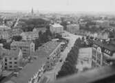 Vy söderut från Norra vattentornet 1943