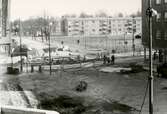 Gatuarbeten på Järnvägsgatan, 1964-04-02