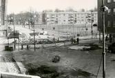 Gatuarbeten på Järnvägsgatan, 1964-04-02