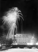 Nyårsfyrverkeri när Örebro firar 700 år, 1965-12-31