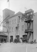 Brandövning på brandkårens gård, 1903