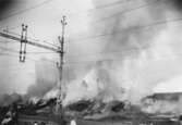 Slipersbranden vid lokstallarna, 1956
