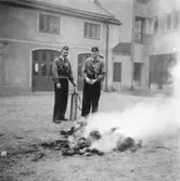 Övning med pytsspruta, 1950-tal