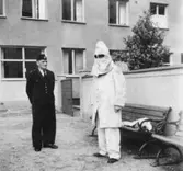 Visning av rökkyddsutrustning, 1940-tal