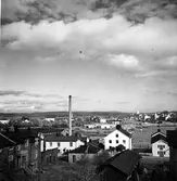 Stadsbebyggelse. I förgrunden Kv Tranan mellan Viktoriagatan och Nattviken .