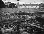 Arkeologisk utgrävning, Studentholmen, Uppsala 1907