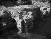 Arkeologisk utgrävning, amanuensrummet mot väster, Studentholmen, Uppsala 1907