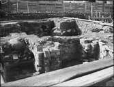 Arkeologisk utgrävning, amanuensrummet mot väster, Studentholmen, Uppsala 1907