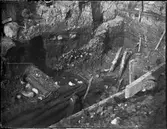 Arkeologisk utgrävning, Studentholmen, Uppsala 1907