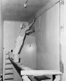 Målare Kalle Malm i 3:e trappan.