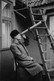 Man med stjärnkikare, Västerås, 1949