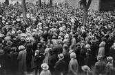Folksamling under förbudsdemonstration i Uppsala, 1922