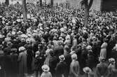 Folksamling under förbudsdemonstration i Uppsala, 1922