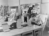 Teckningssal på Vasaskolan, 1950-tal