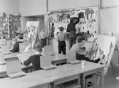 Teckningssal på Vasaskolan, 1950-tal
