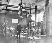Gymnastikundervisning på Vasaskolan, 1950-tal
