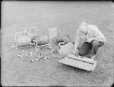 INSTRUMENT PÅ GRÄSMATTA (KLIPPT PARKMATTA)