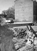 Skjul på tomten där polishuset byggs, 1955-04-29