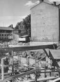 Byggnation av polishuset pågår, 1955-07-29