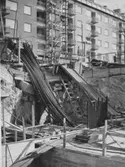 Kablage vid polishusbygget, 1956-05-04