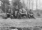 Välklädda pliser i skogsbryn, 1948