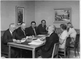 Nämndmöte på Tysslinge kommunkontor, 1970