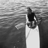 Kanotklubbens tävlingar på Vättern 29 juni 1956.