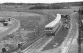 Rälsbuss på väg in till Pålsboda, 1962