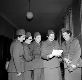 Lottakåren på instruktionskurs, april 1958